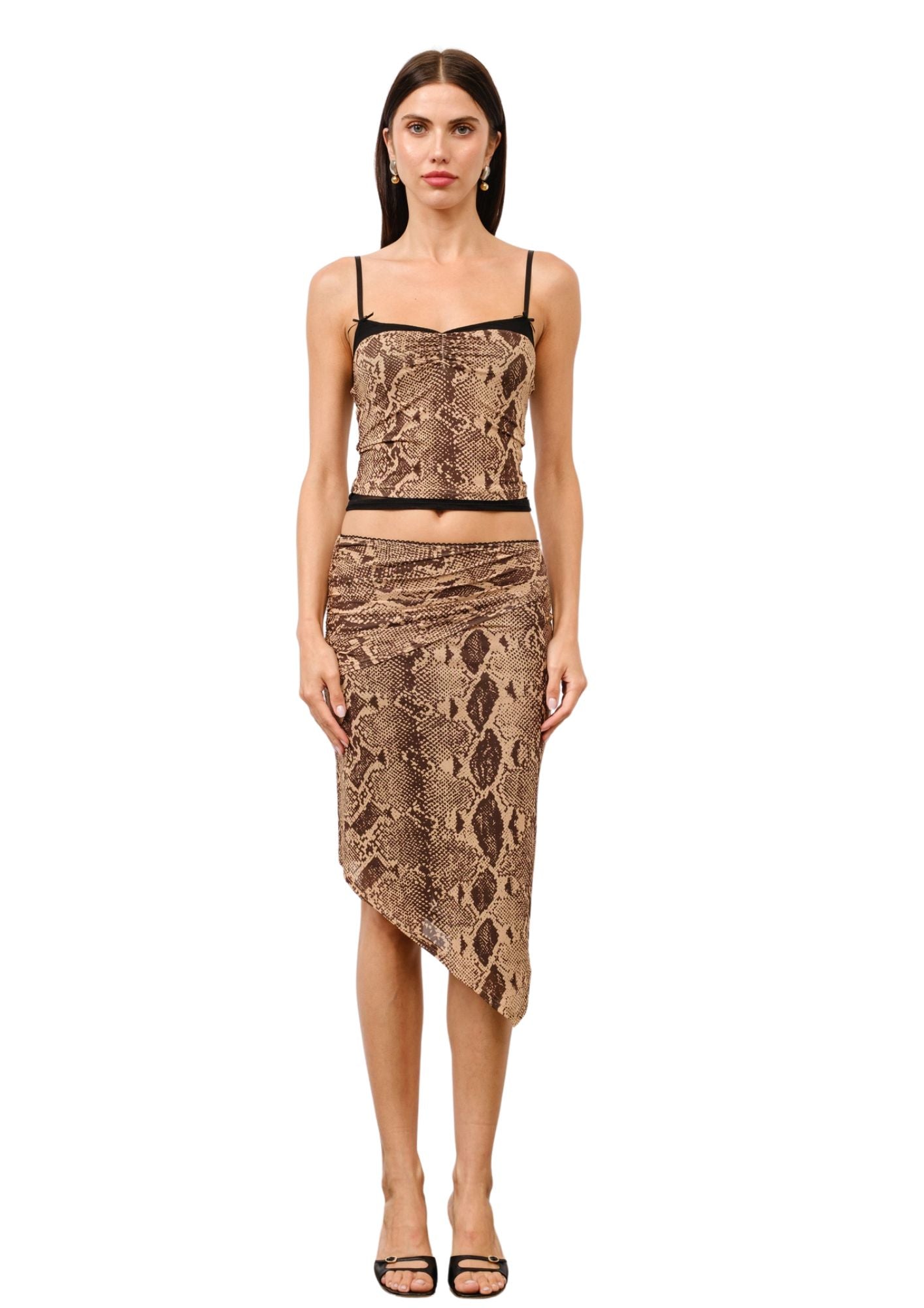Snake Print Layered Cami