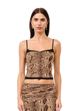 Snake Print Layered Cami