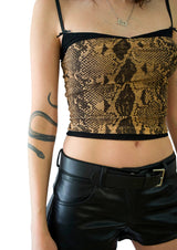 Snake Print Layered Cami