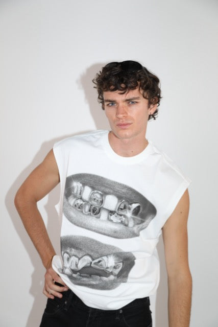 Retro Lips Grills Sleeveless T-Shirt
