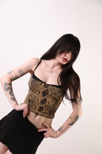 Snakeprint Layered Cami