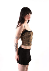 Animal Print Mesh Top